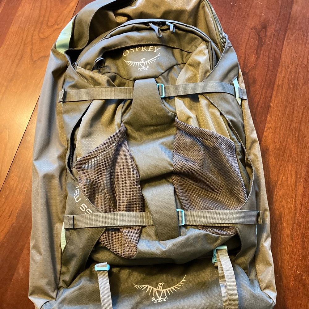 Osprey Fairview 55L women’s backpack. Like new condition - used once in Europe.